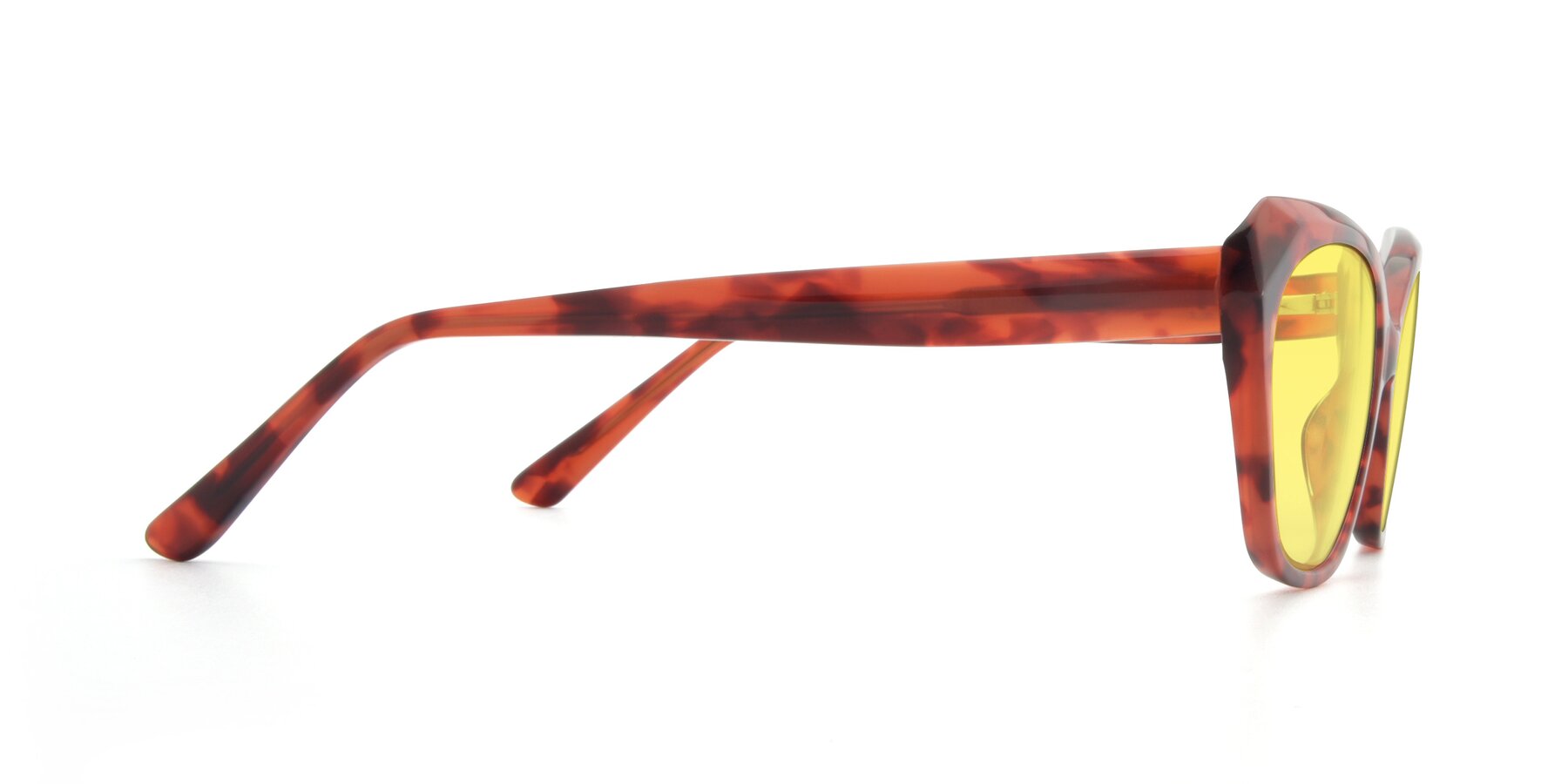 Side of 17351 in Floral Red with Medium Yellow Tinted Lenses