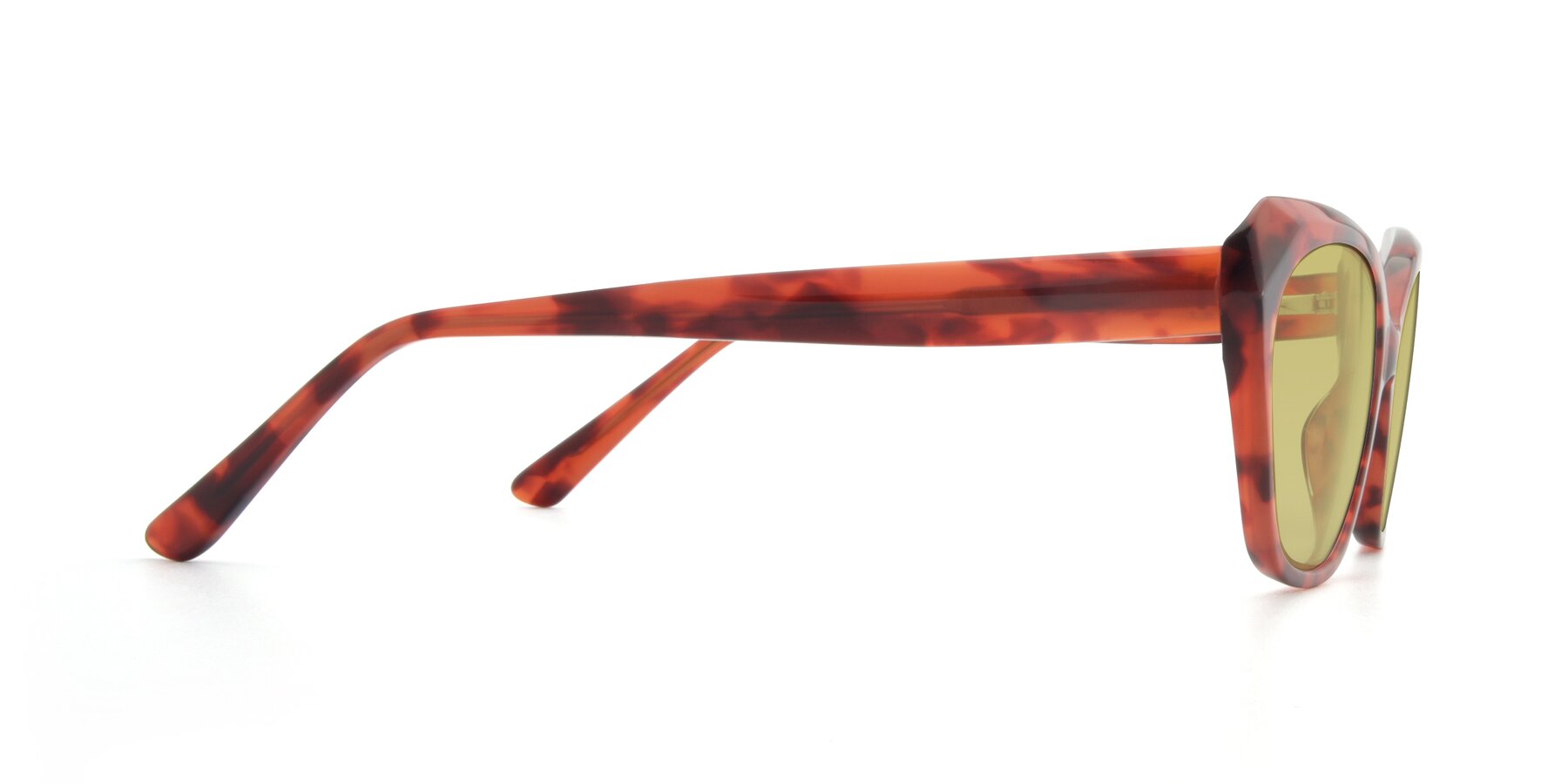 Side of 17351 in Floral Red with Medium Champagne Tinted Lenses