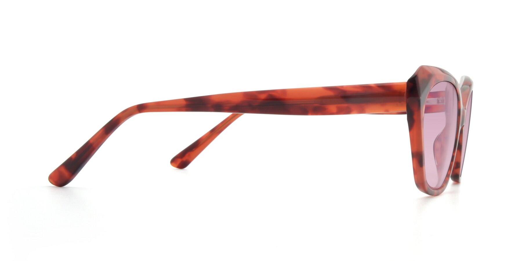 Side of 17351 in Floral Red with Light Wine Tinted Lenses