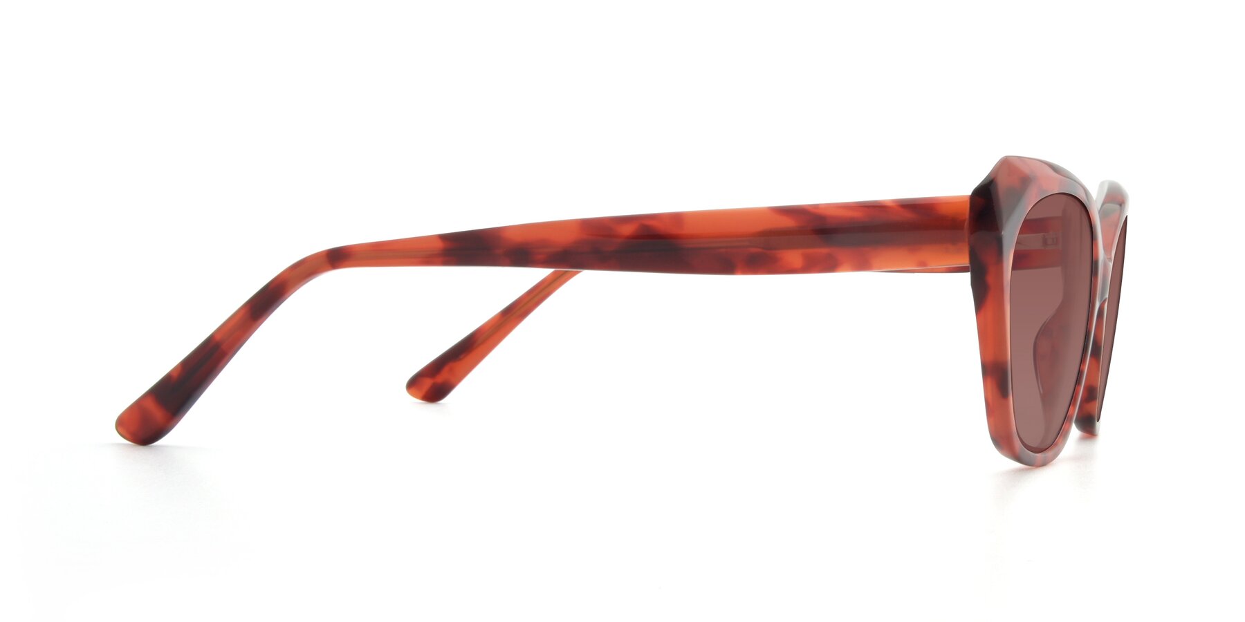 Side of 17351 in Floral Red with Garnet Tinted Lenses