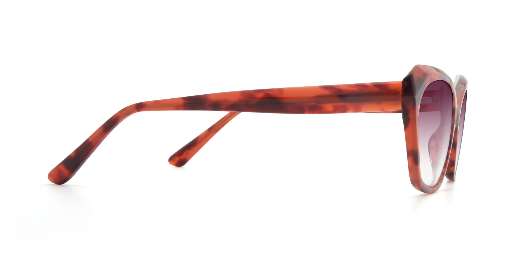 Side of 17351 in Floral Red with Wine Gradient Lenses