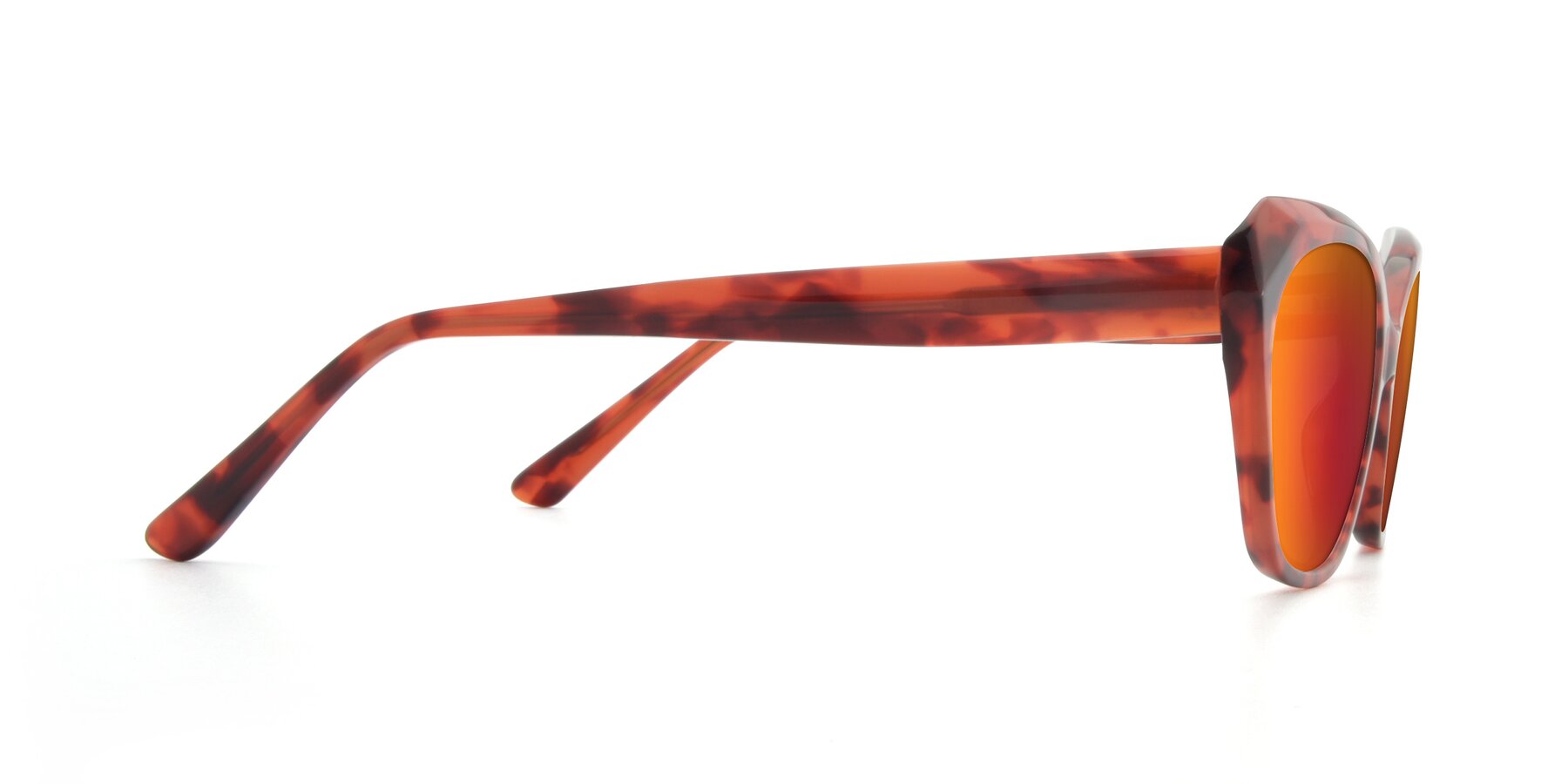Side of 17351 in Floral Red with Red Gold Mirrored Lenses