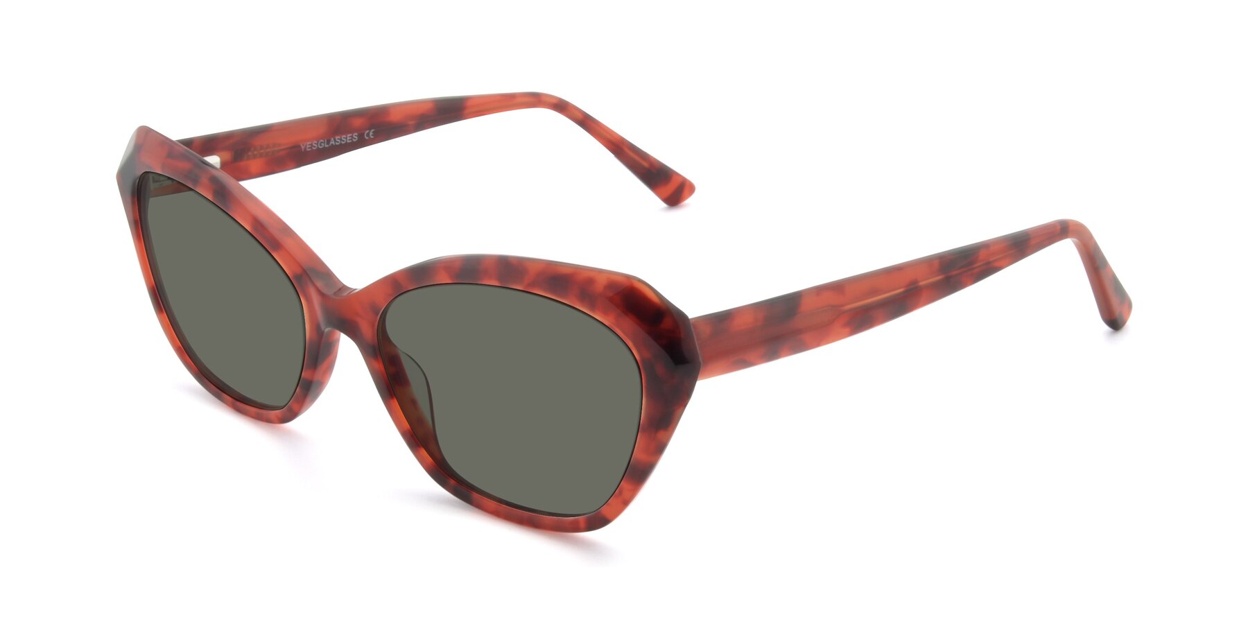 Angle of 17351 in Floral Red with Gray Polarized Lenses