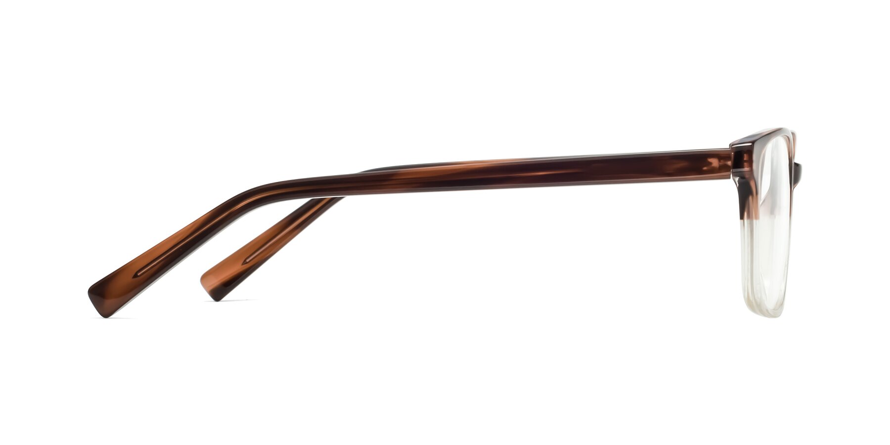 Side of 17353 in Brown-Clear with Clear Eyeglass Lenses