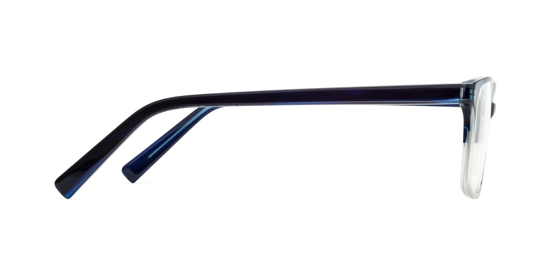 Side of 17353 in Blue-Clear with Clear Reading Eyeglass Lenses