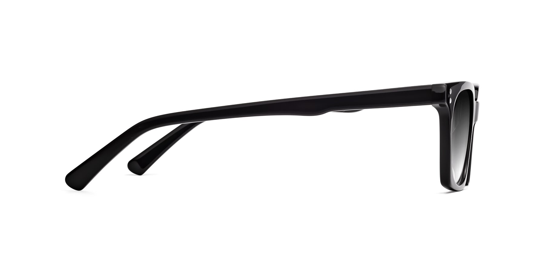 Side of Medhi in Black with Gray Gradient Lenses