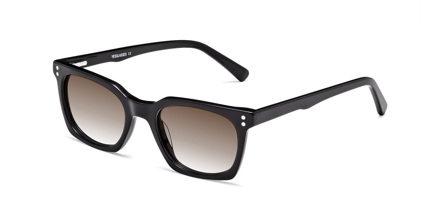 Angle of Medhi in Black with Brown Gradient Lenses