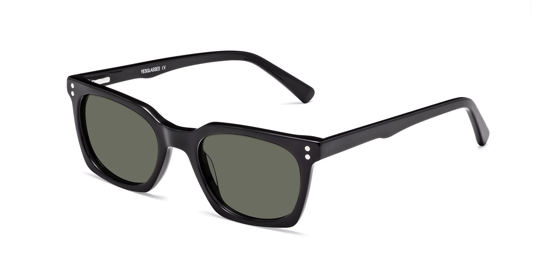 Angle of Medhi in Black with Gray Polarized Lenses