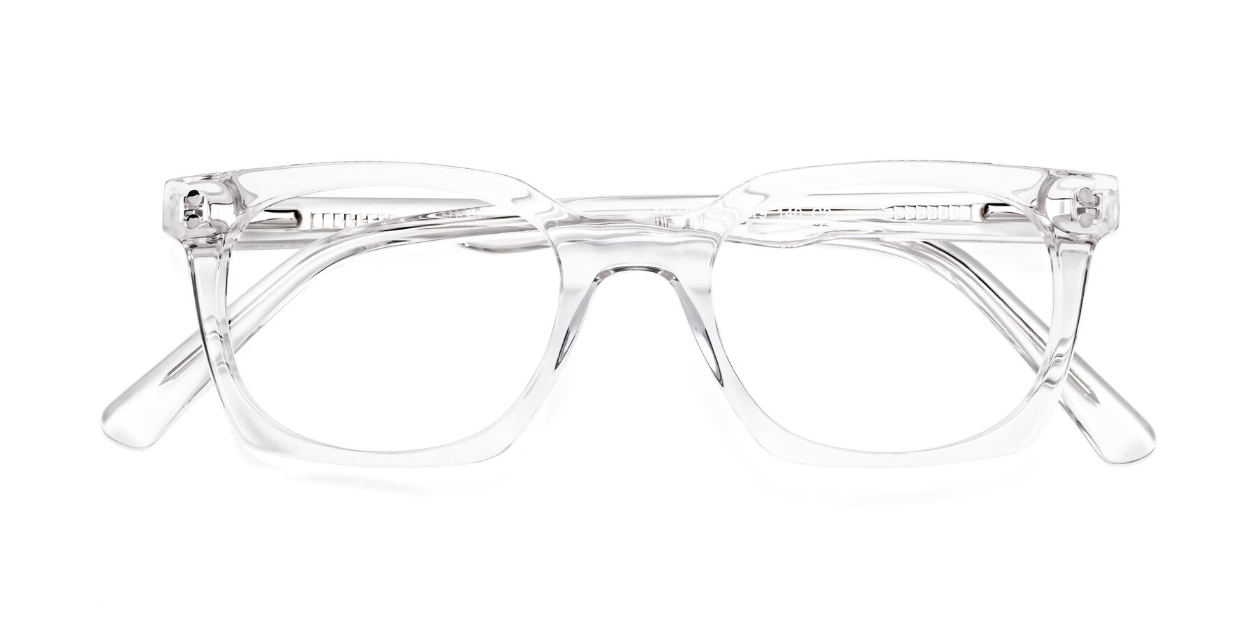 Folded Front of Medhi in Clear with Clear Reading Eyeglass Lenses