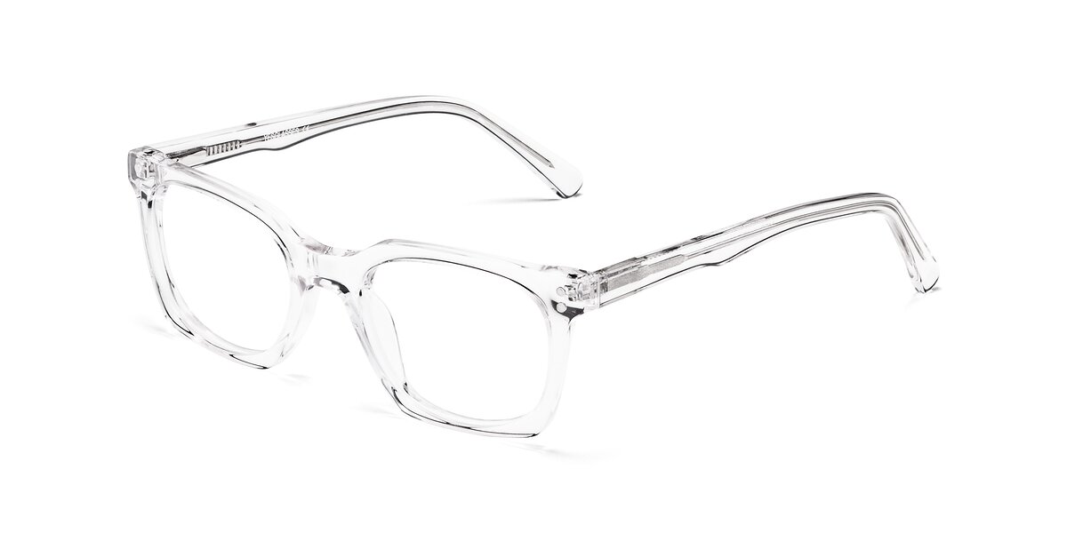 Clear Geek-Chic Square Geometric Eyeglasses - Medhi