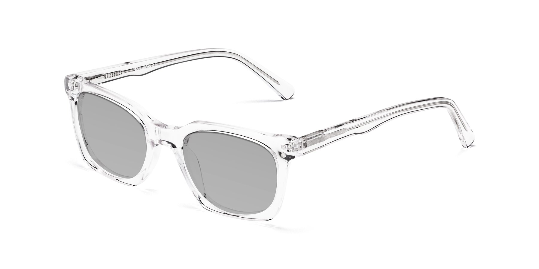 Angle of Medhi in Clear with Light Gray Tinted Lenses