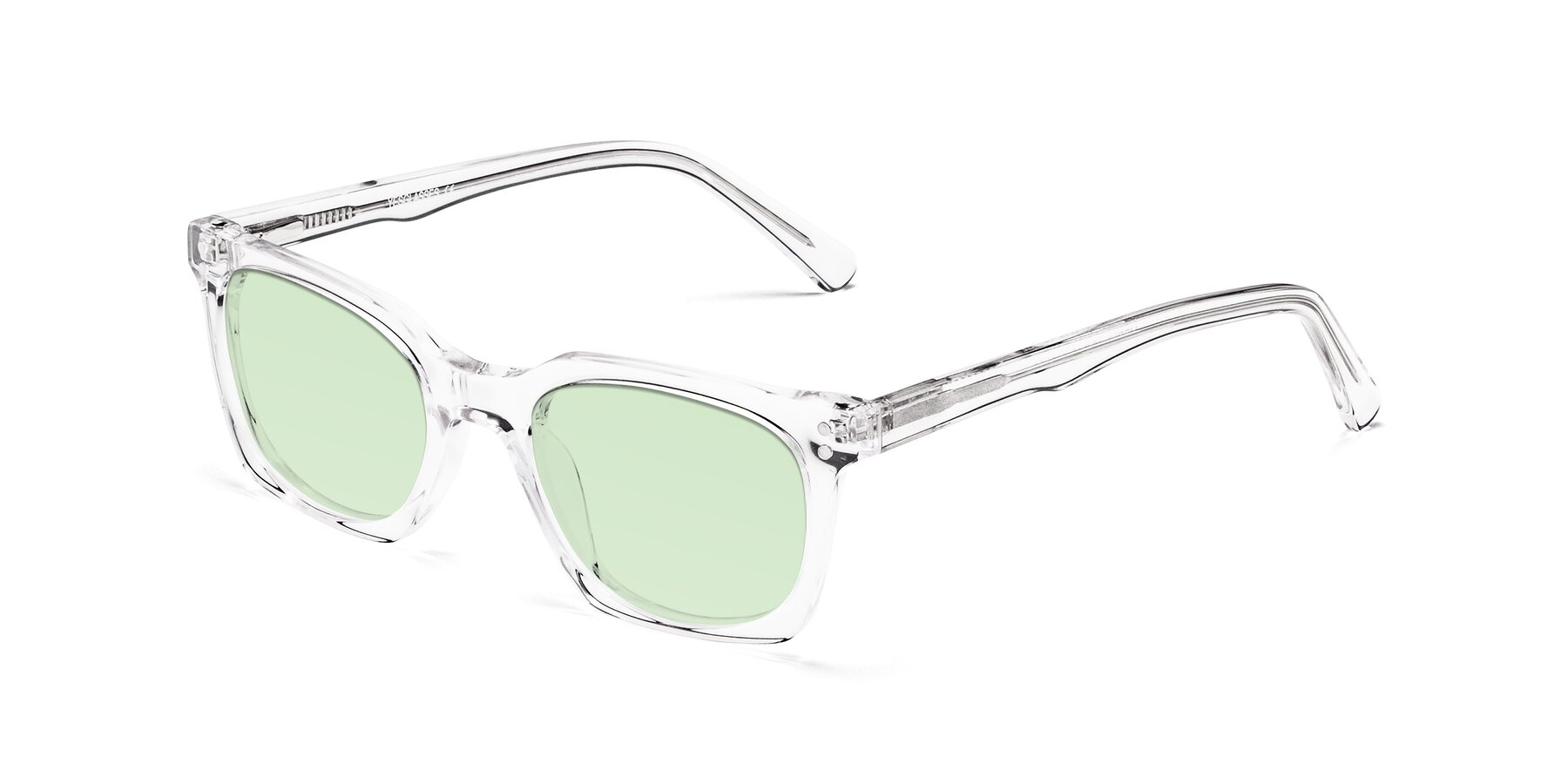 Angle of Medhi in Clear with Light Green Tinted Lenses