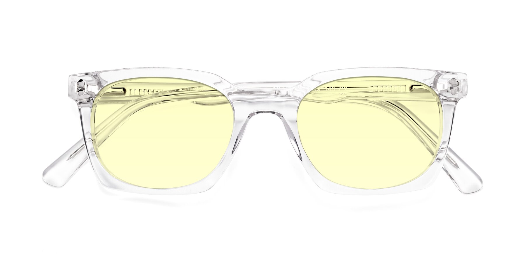Folded Front of Medhi in Clear with Light Yellow Tinted Lenses