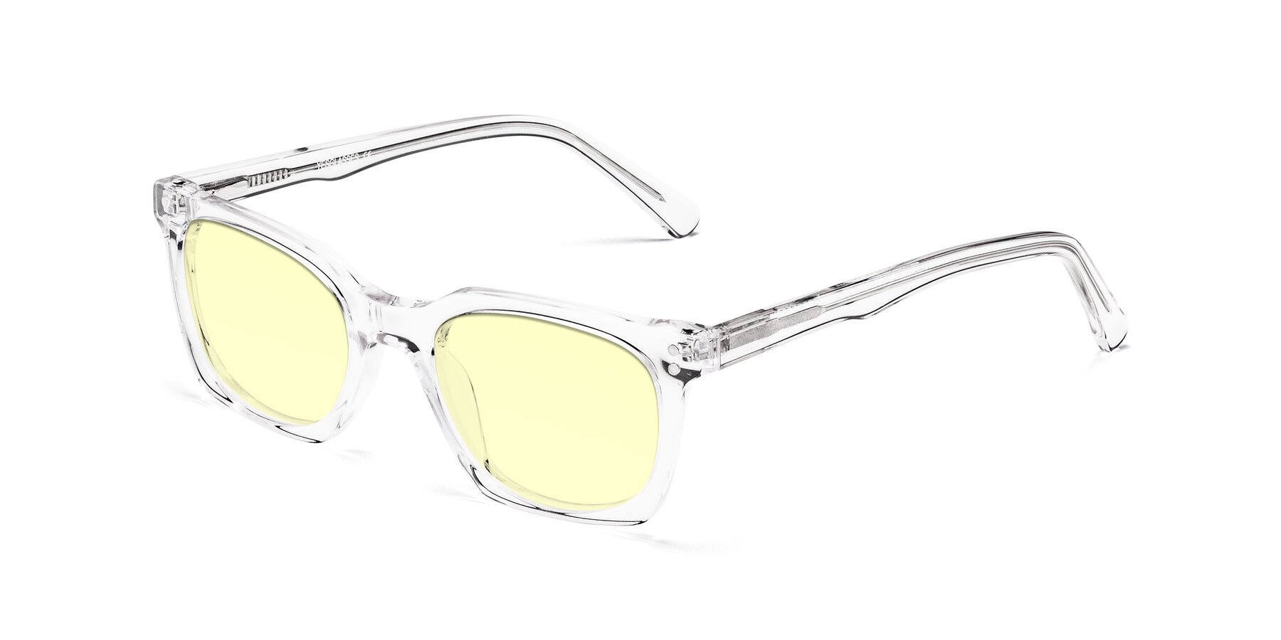 Angle of Medhi in Clear with Light Yellow Tinted Lenses