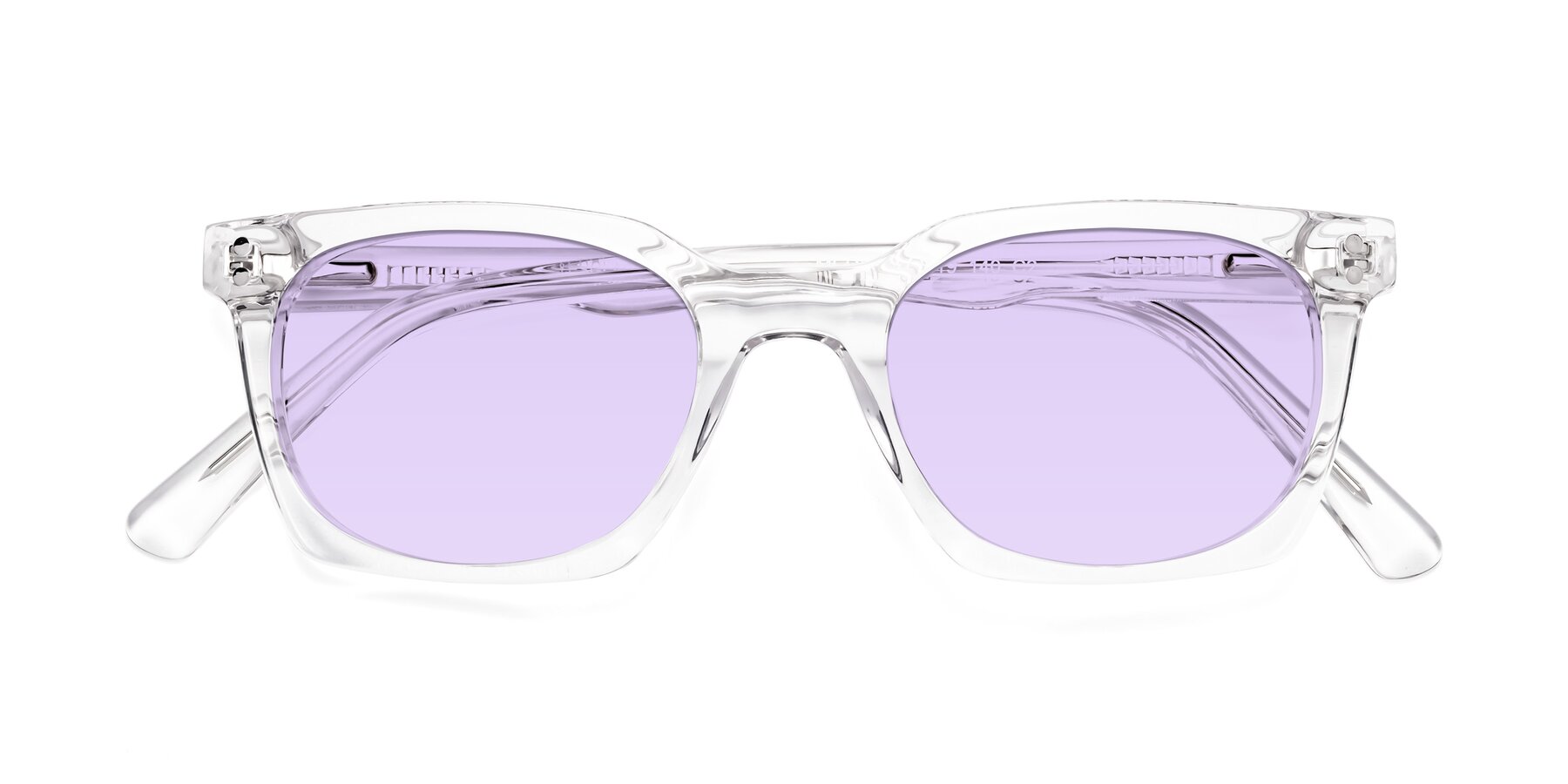 Folded Front of Medhi in Clear with Light Purple Tinted Lenses