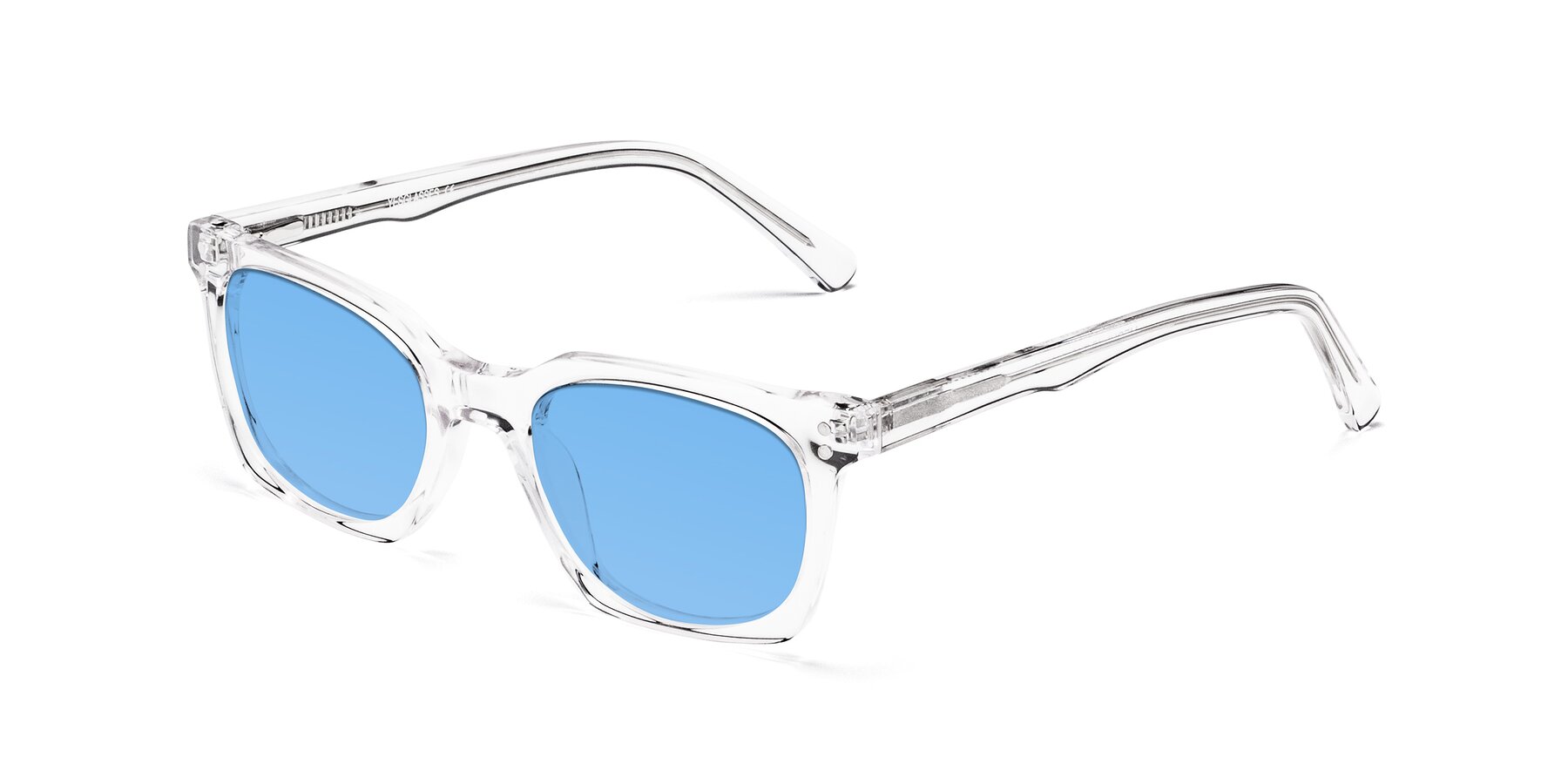 Angle of Medhi in Clear with Medium Blue Tinted Lenses