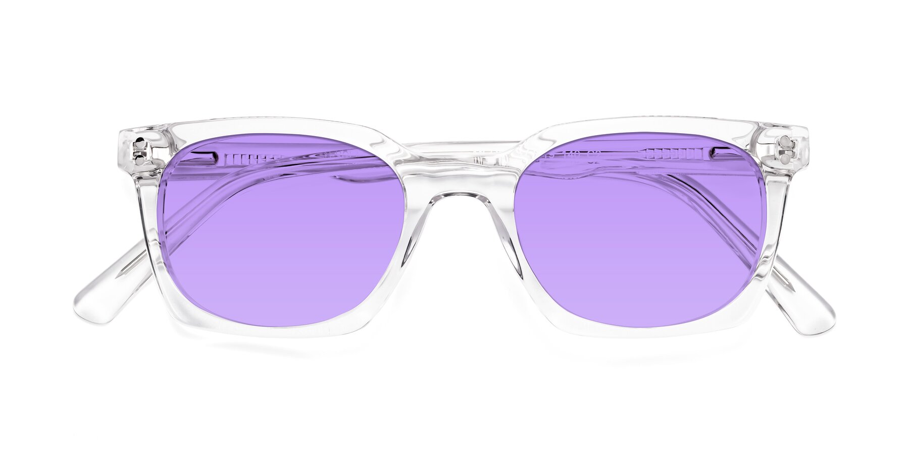 Folded Front of Medhi in Clear with Medium Purple Tinted Lenses