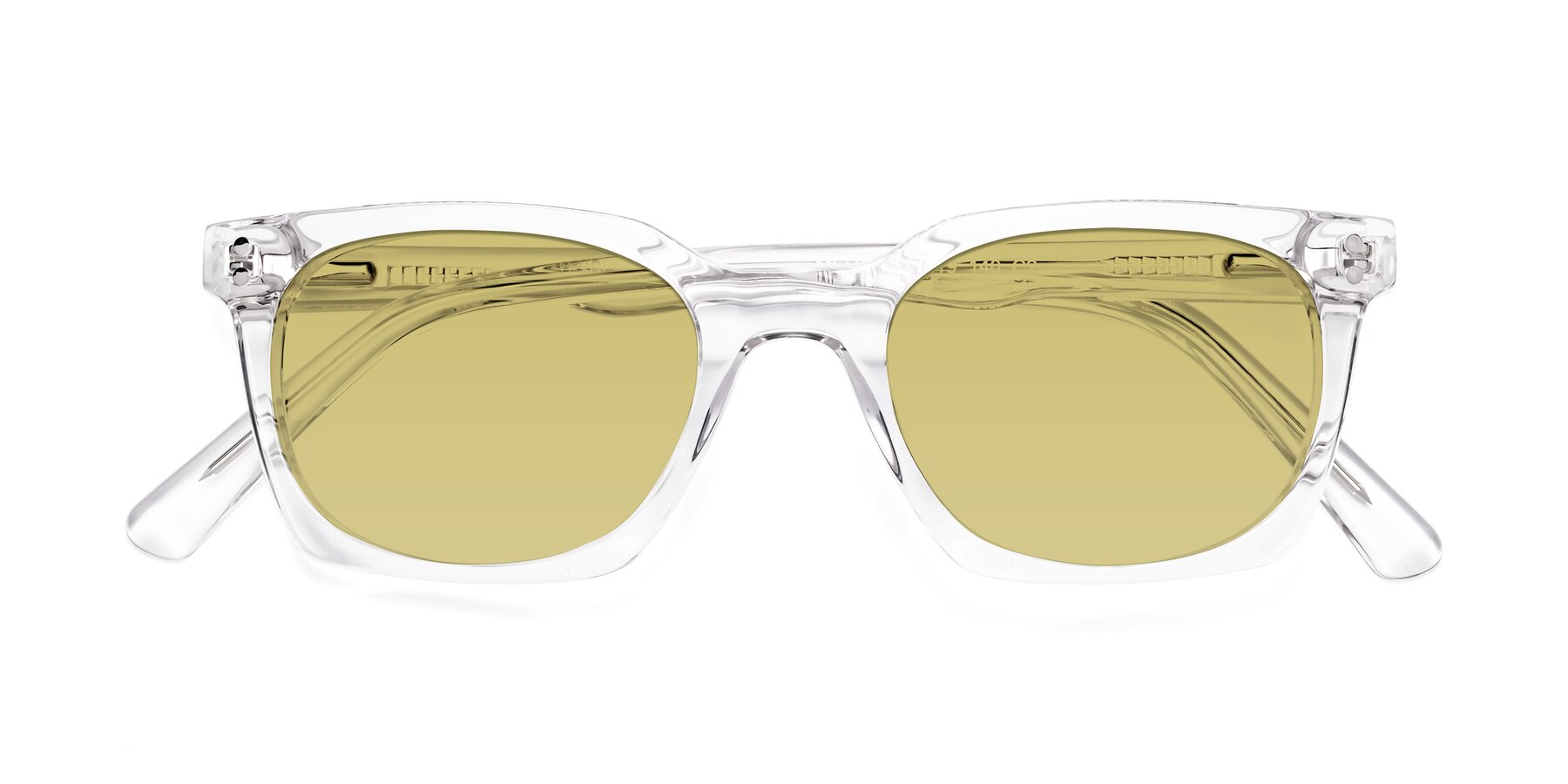 Folded Front of Medhi in Clear with Medium Champagne Tinted Lenses
