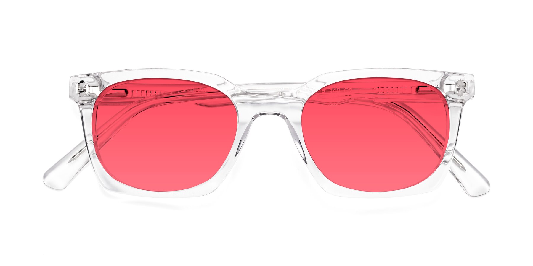 Folded Front of Medhi in Clear with Red Tinted Lenses