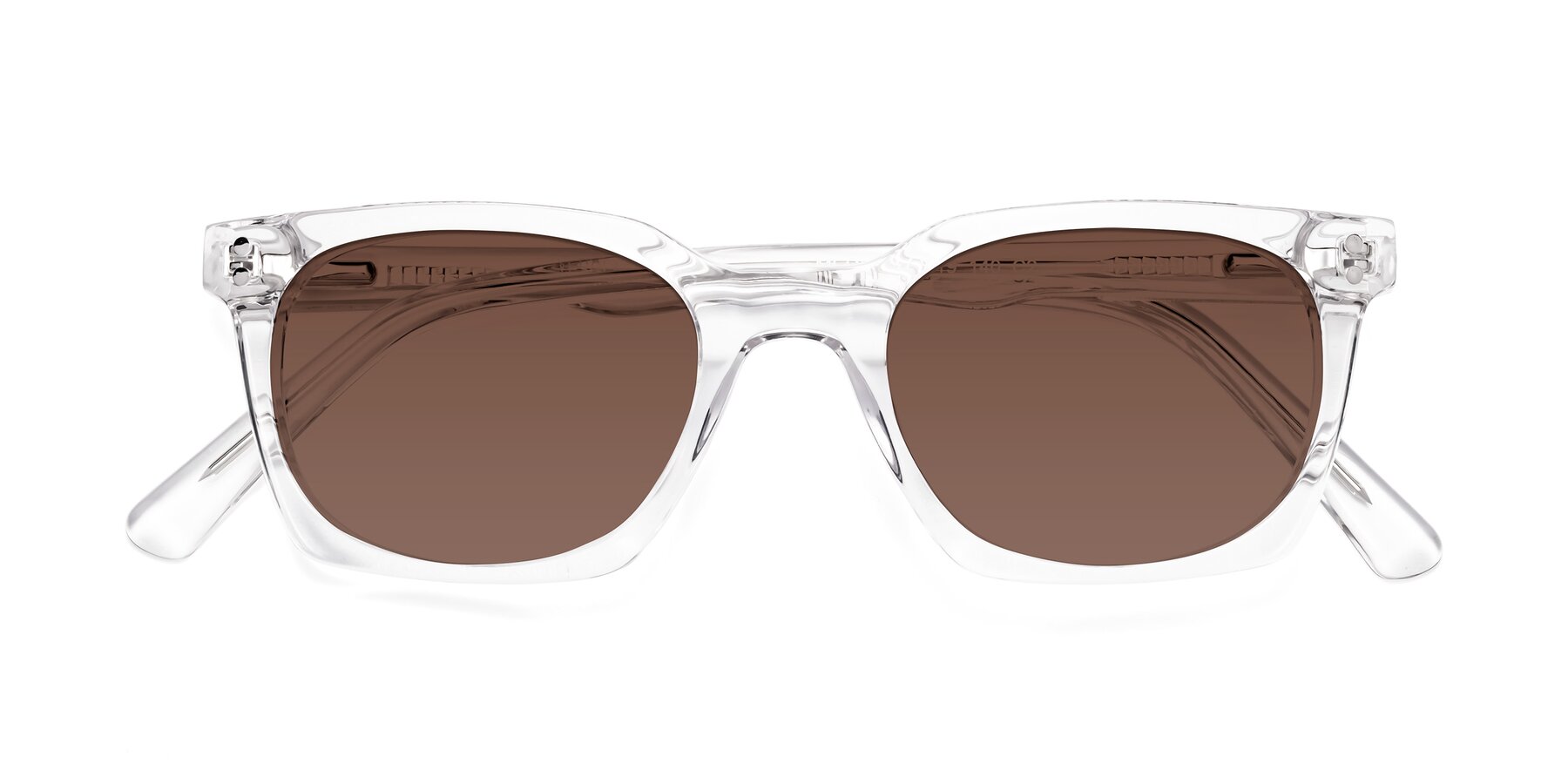 Folded Front of Medhi in Clear with Brown Tinted Lenses