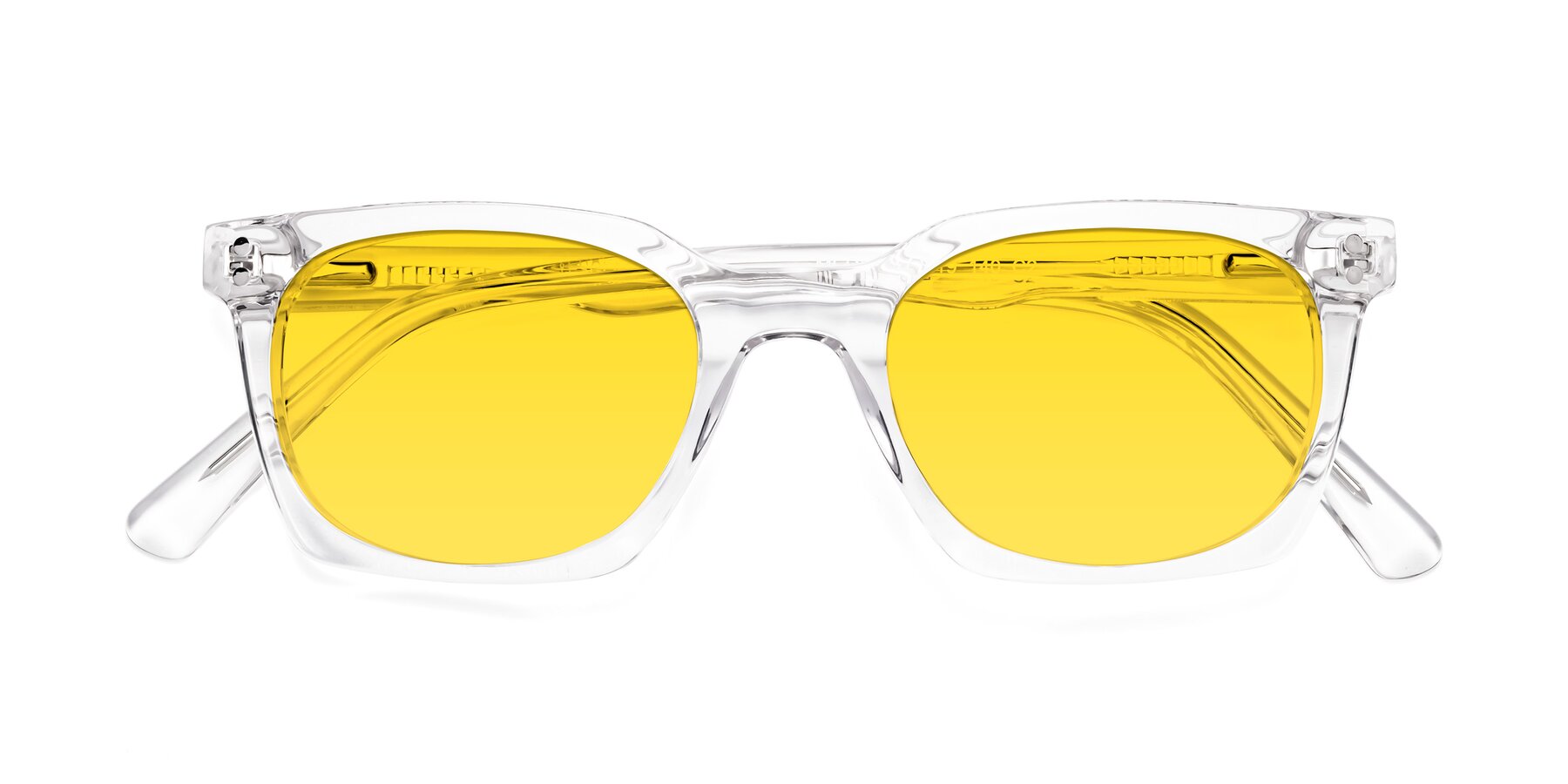 Folded Front of Medhi in Clear with Yellow Tinted Lenses