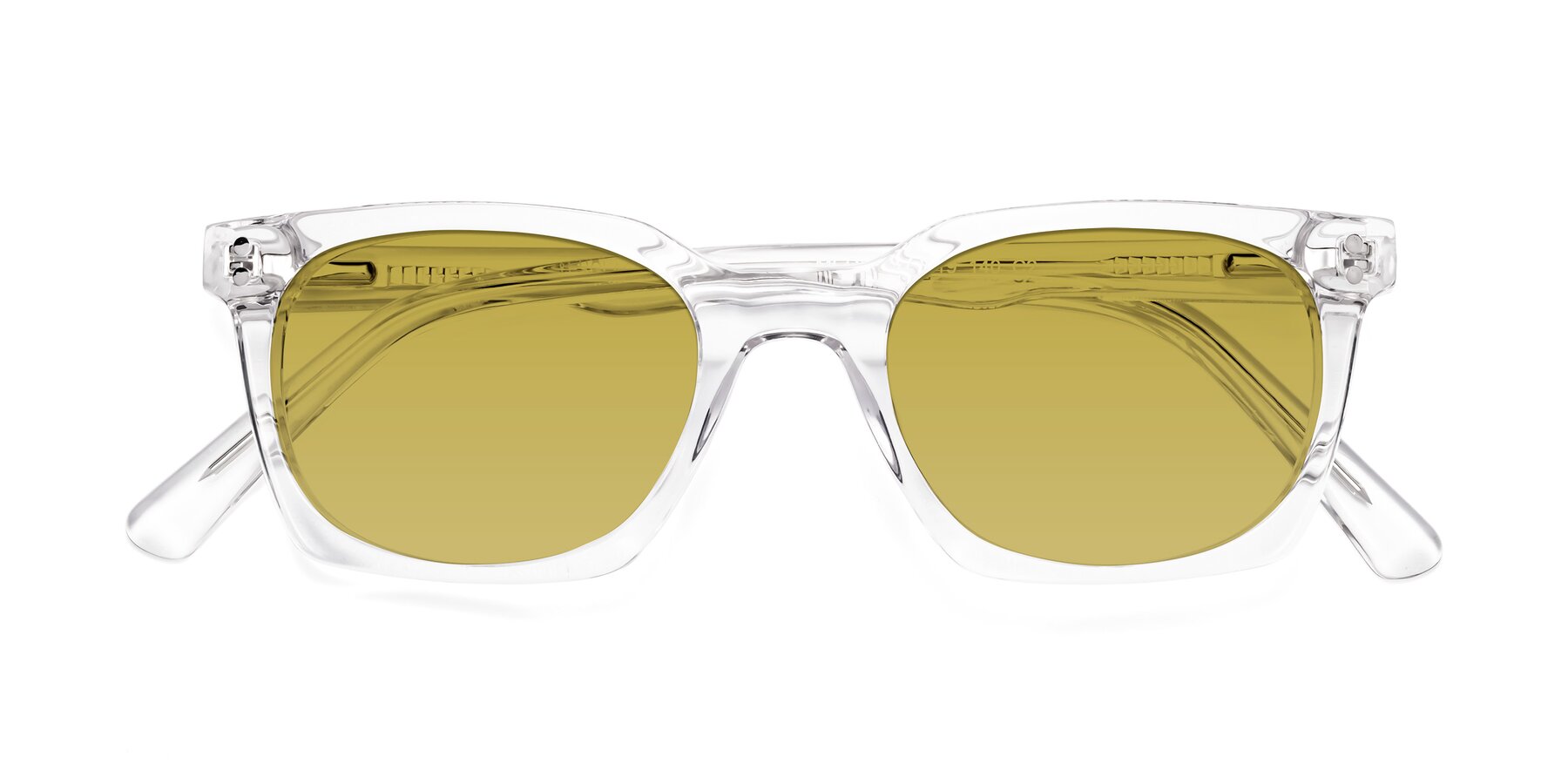 Folded Front of Medhi in Clear with Champagne Tinted Lenses