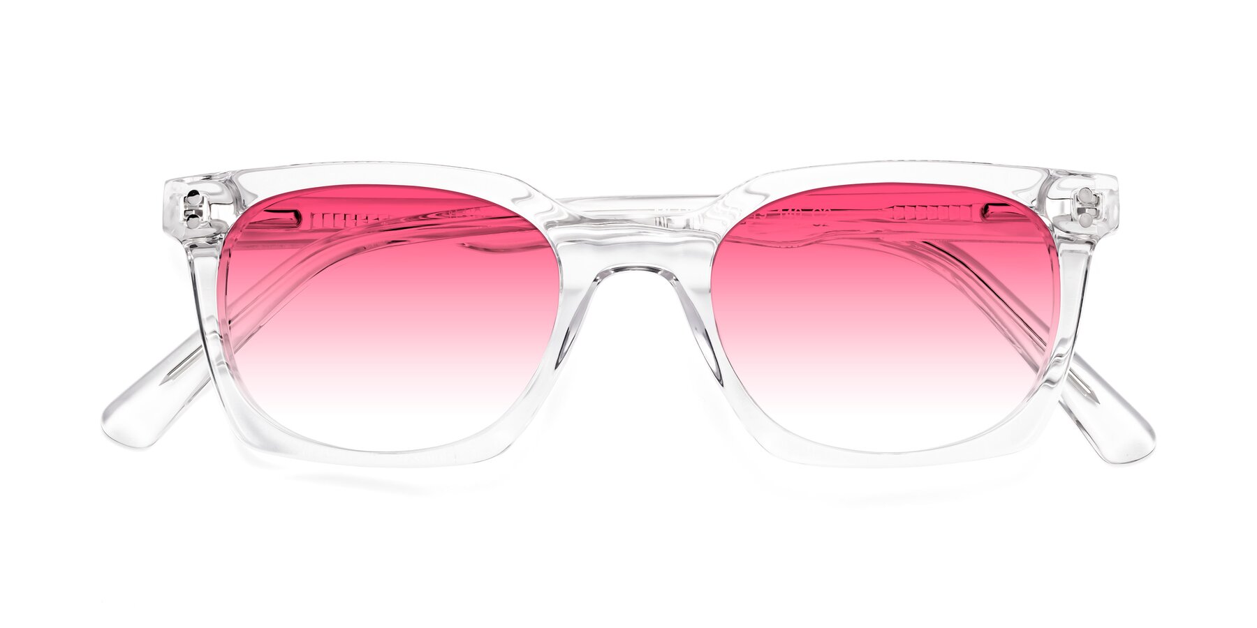 Folded Front of Medhi in Clear with Pink Gradient Lenses