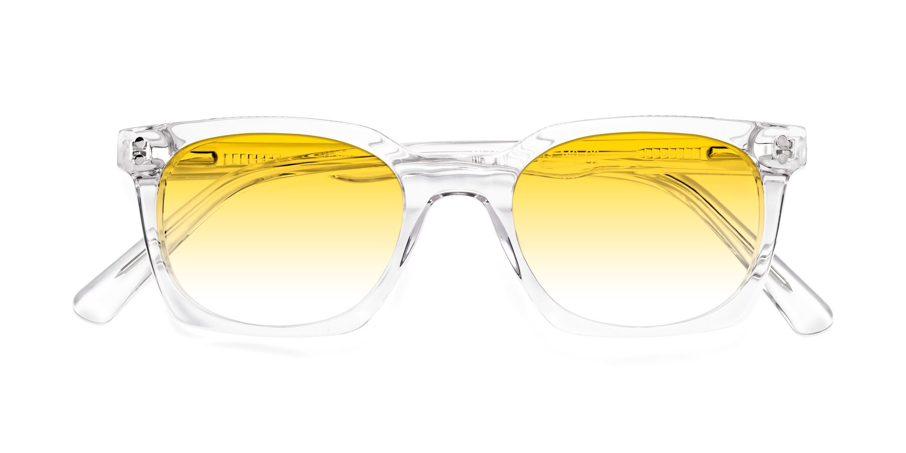 Folded Front of Medhi in Clear with Yellow Gradient Lenses