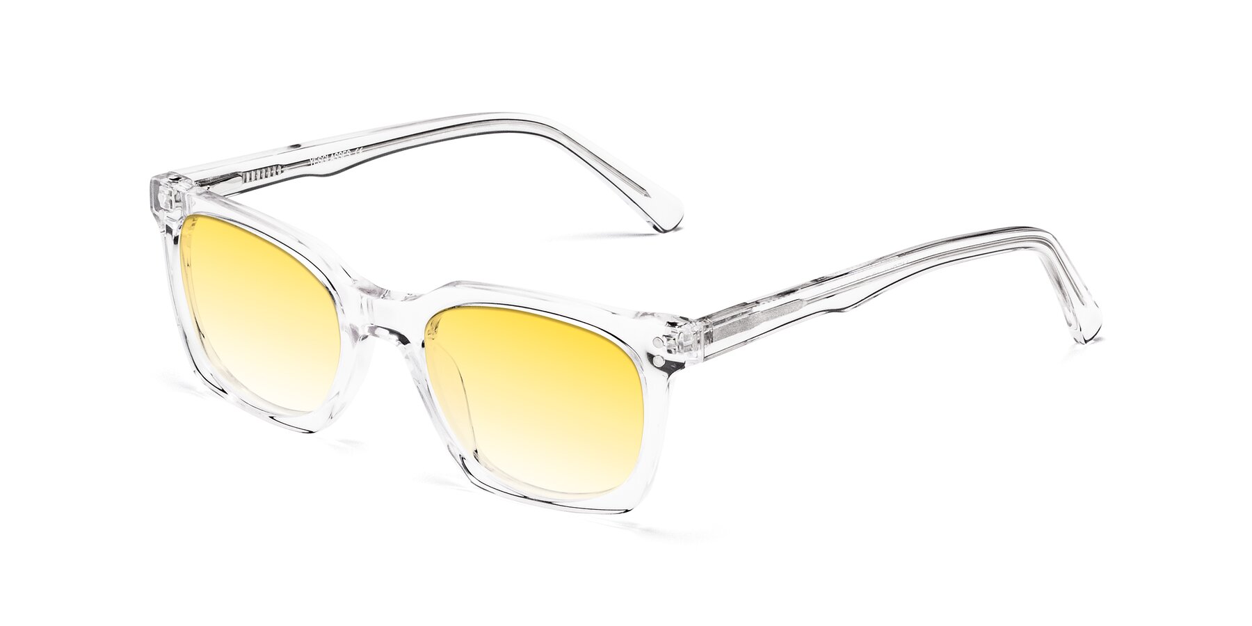 Angle of Medhi in Clear with Yellow Gradient Lenses