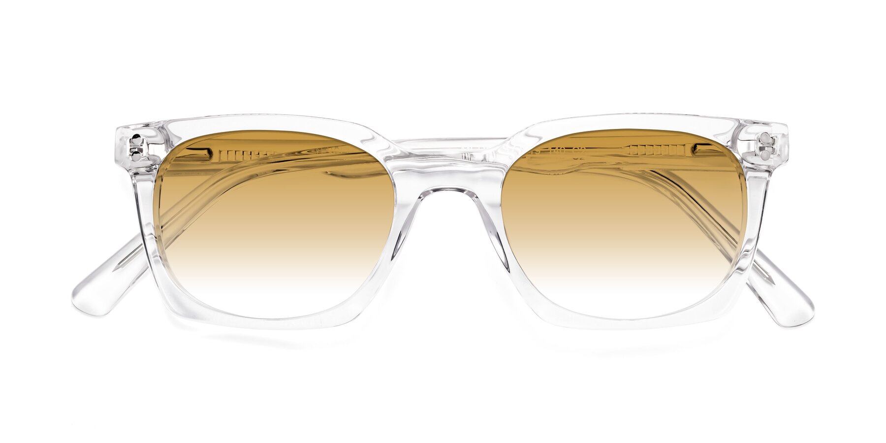 Folded Front of Medhi in Clear with Champagne Gradient Lenses