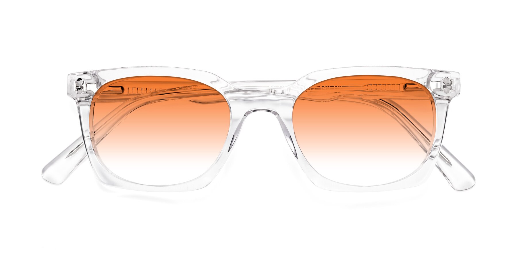 Folded Front of Medhi in Clear with Orange Gradient Lenses