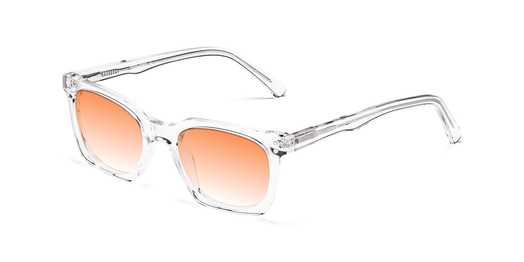 Angle of Medhi in Clear with Orange Gradient Lenses