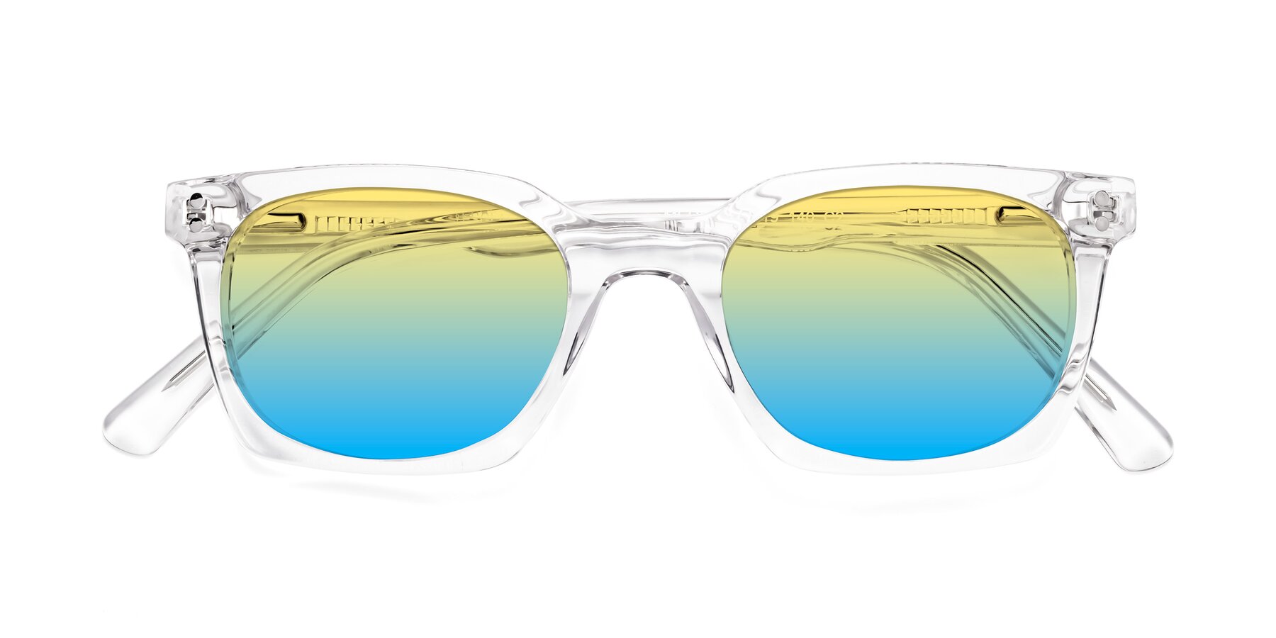 Folded Front of Medhi in Clear with Yellow / Blue Gradient Lenses