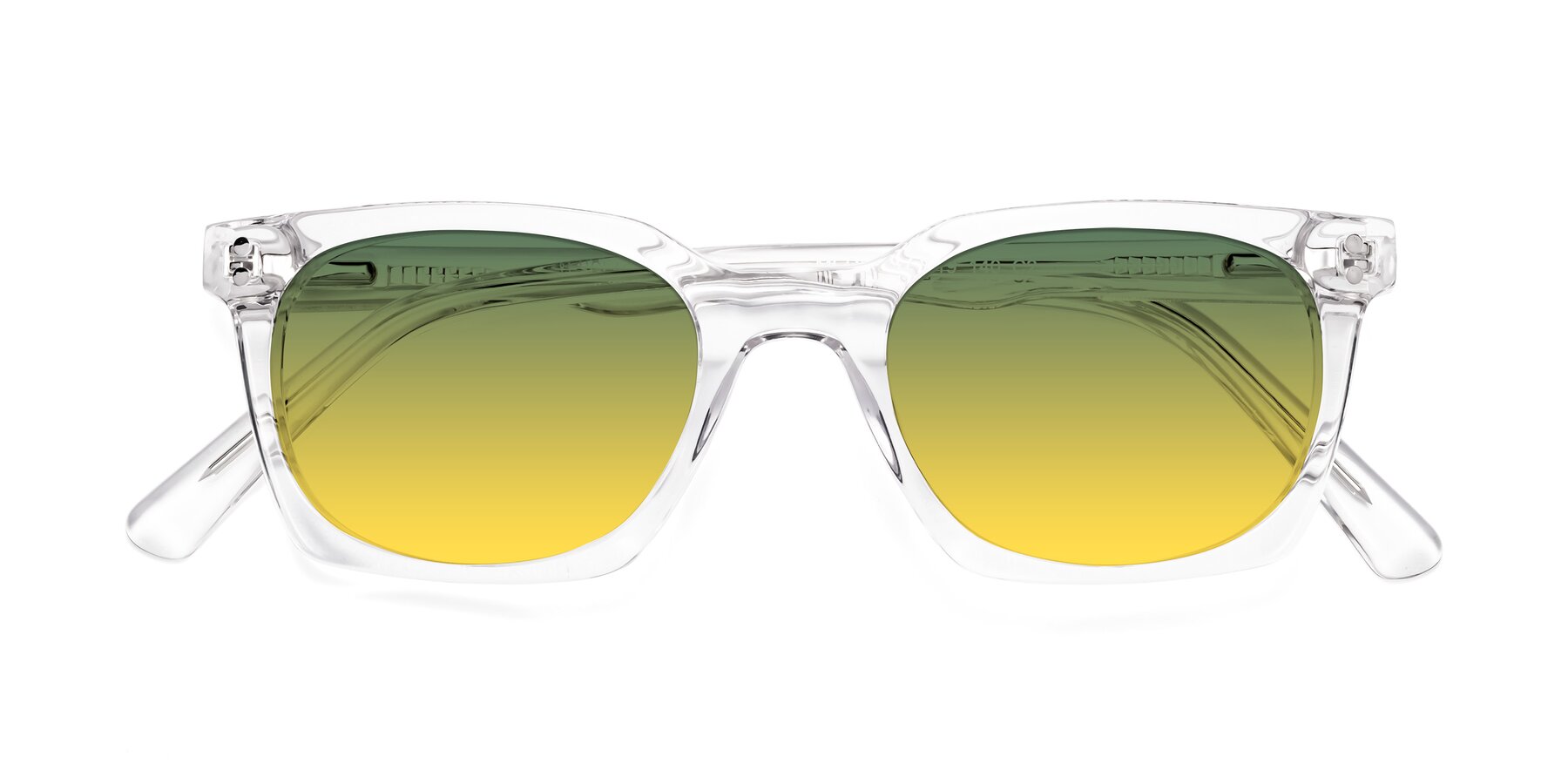 Folded Front of Medhi in Clear with Green / Yellow Gradient Lenses