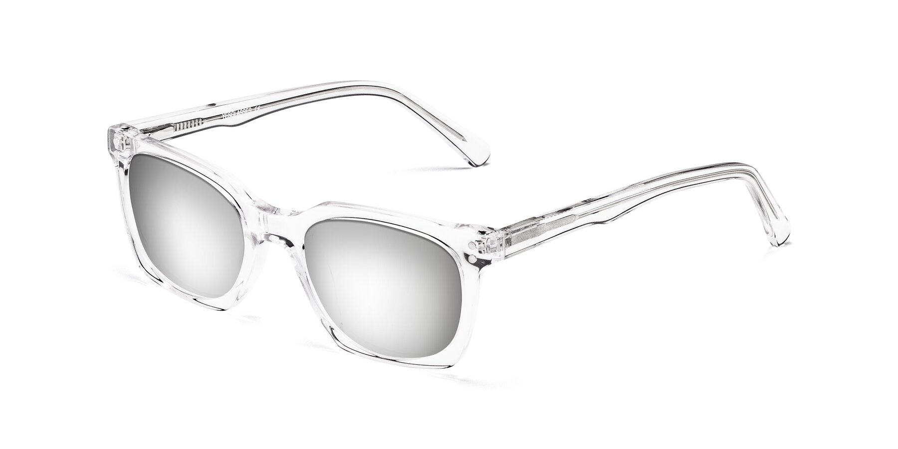 Angle of Medhi in Clear with Silver Mirrored Lenses