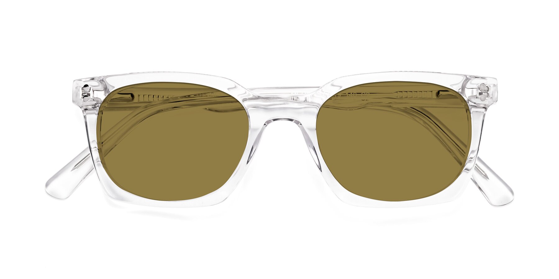 Folded Front of Medhi in Clear with Brown Polarized Lenses