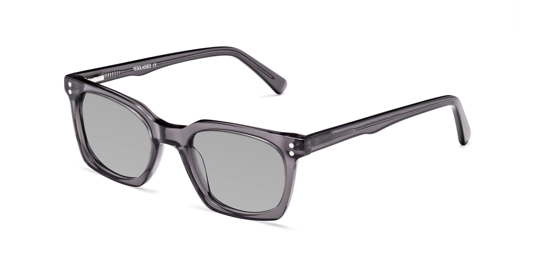 Angle of Medhi in Transparent Gray with Light Gray Tinted Lenses