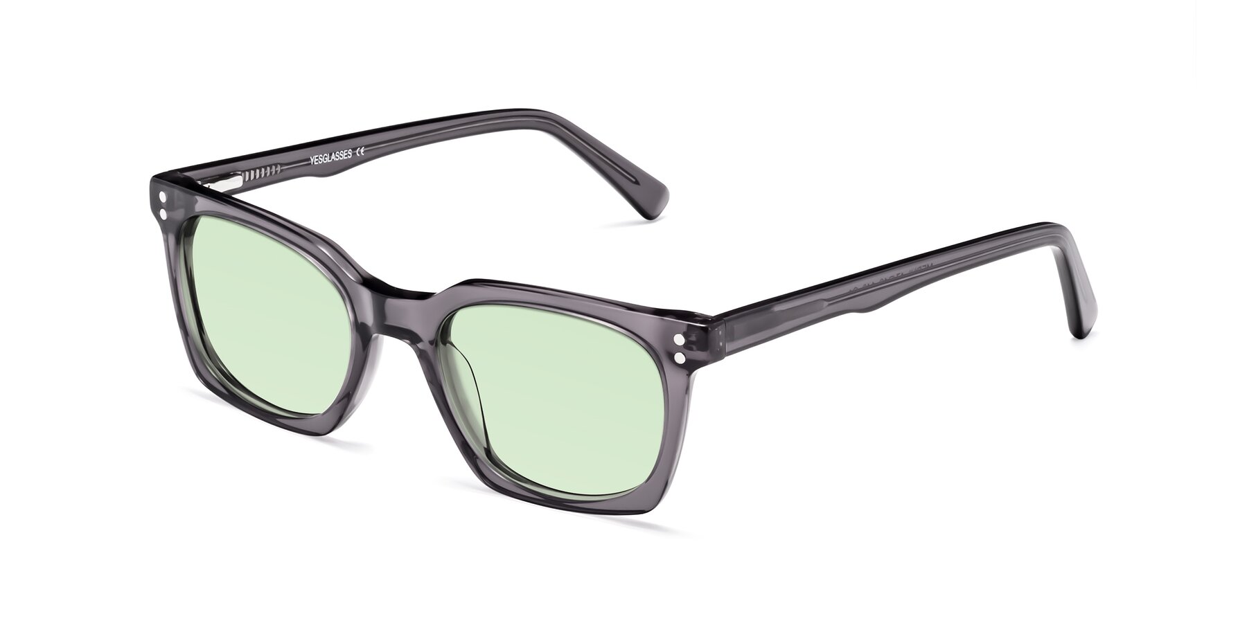 Angle of Medhi in Transparent Gray with Light Green Tinted Lenses