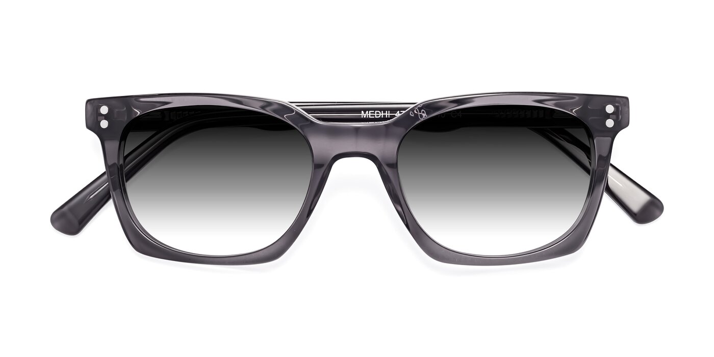 Medhi - Transparent Gray Gradient Sunglasses
