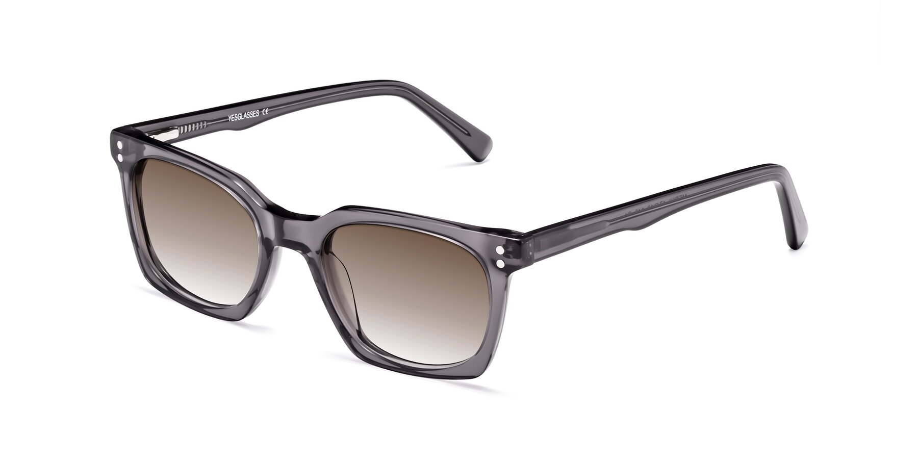 Angle of Medhi in Transparent Gray with Brown Gradient Lenses