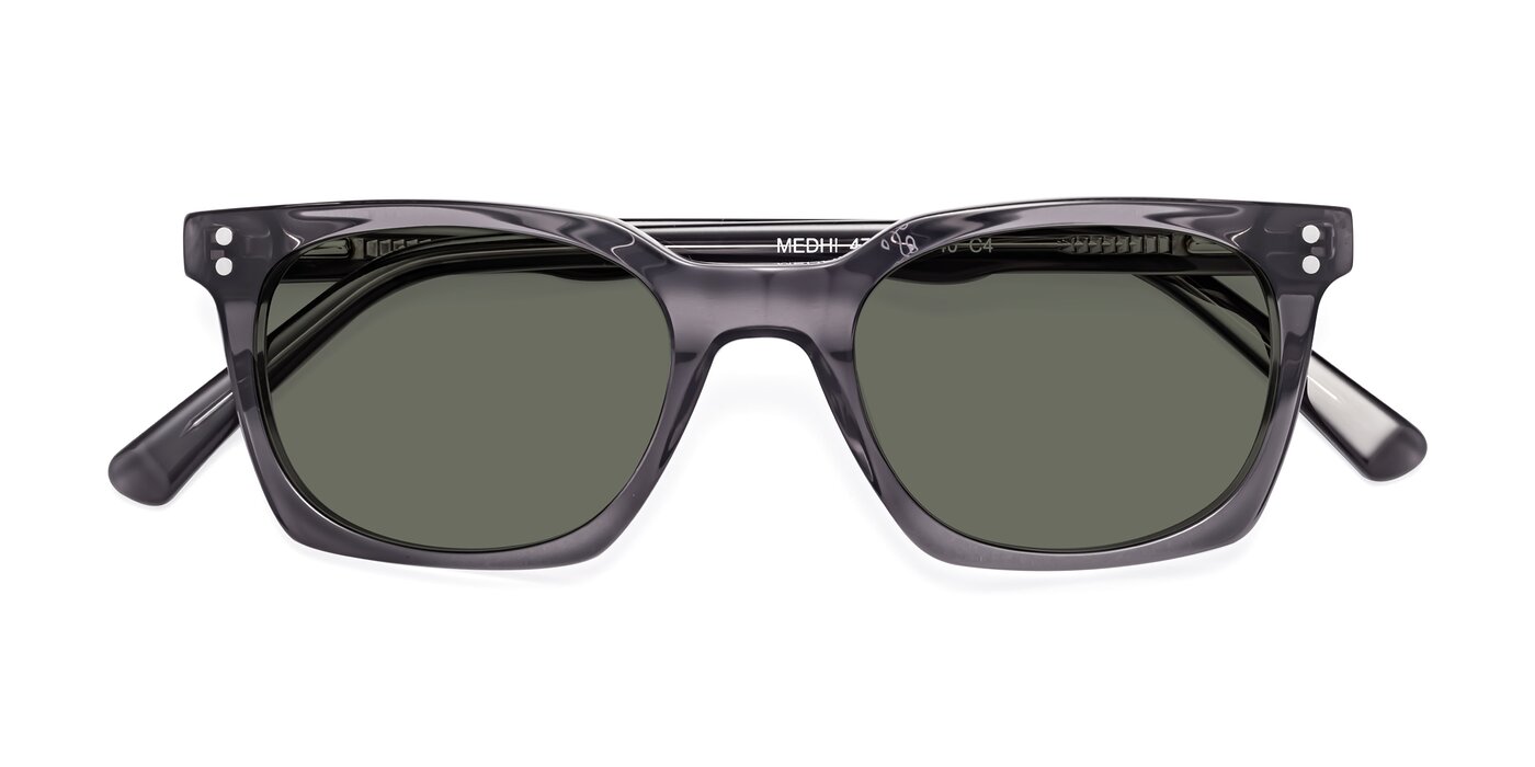 Medhi - Transparent Gray Polarized Sunglasses