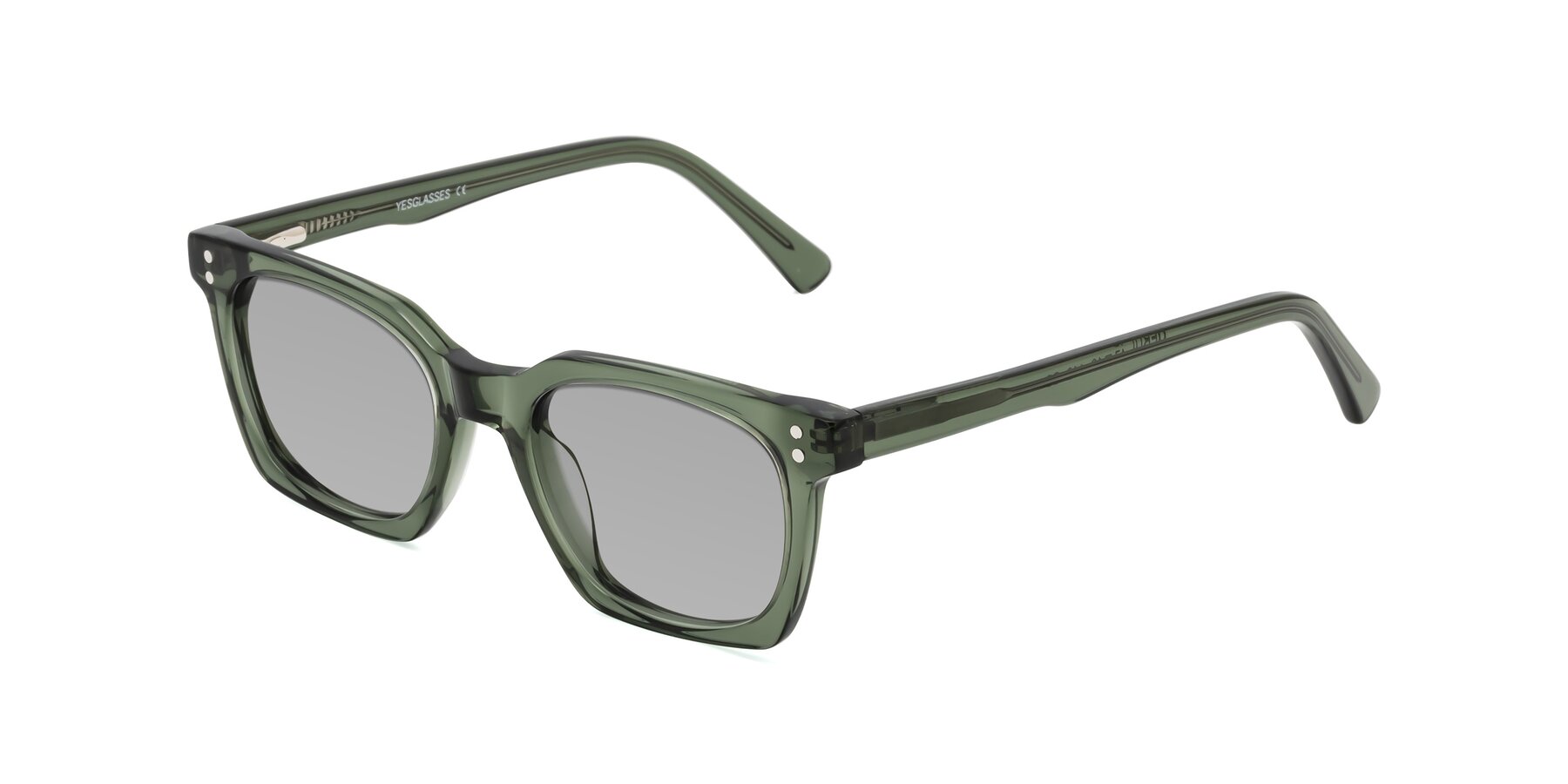 Angle of Medhi in Grayish Green with Light Gray Tinted Lenses