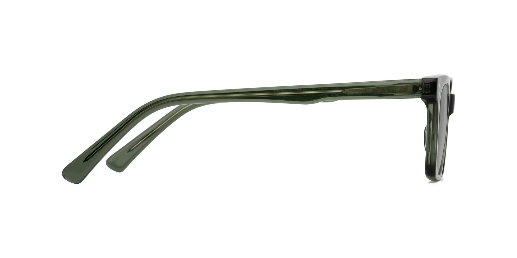 Side of Medhi in Grayish Green with Light Gray Tinted Lenses