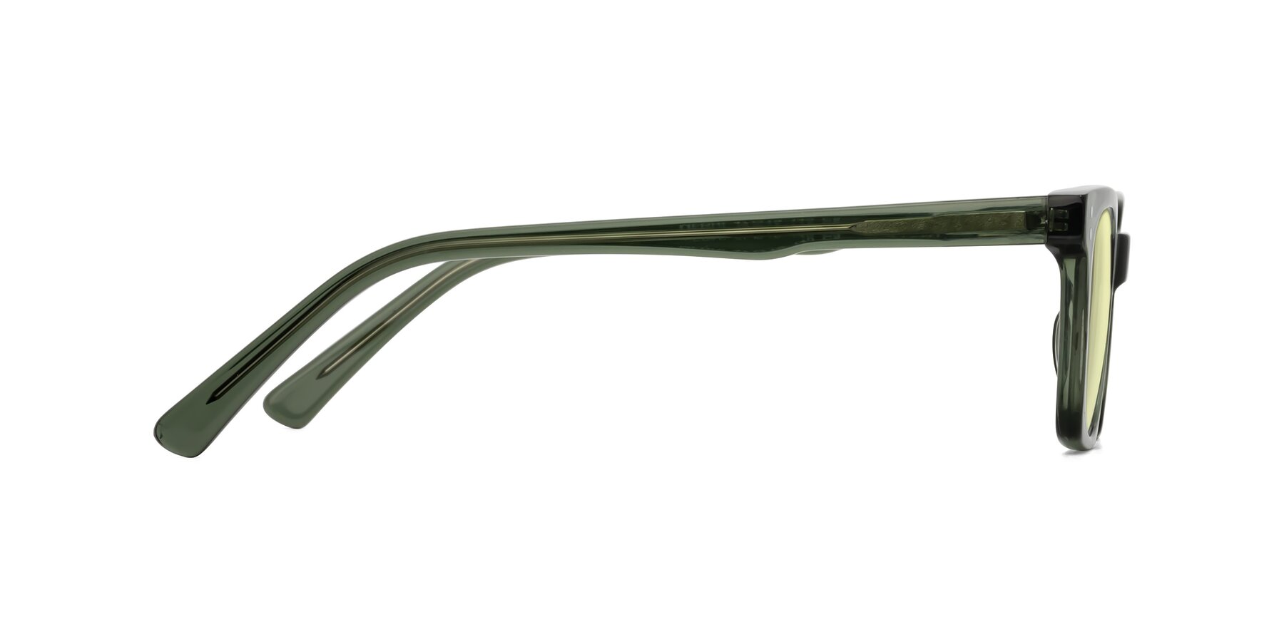 Side of Medhi in Grayish Green with Light Yellow Tinted Lenses