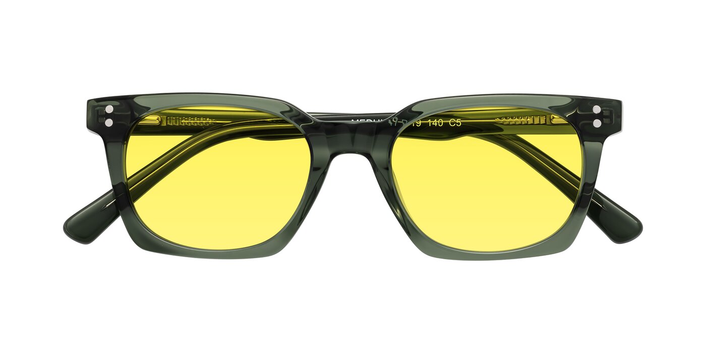 Medhi - Grayish Green Tinted Sunglasses