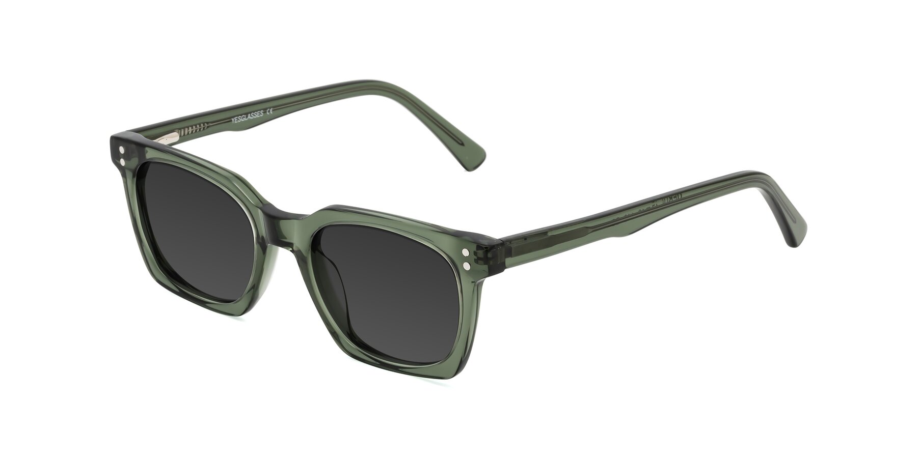 Angle of Medhi in Grayish Green with Gray Tinted Lenses