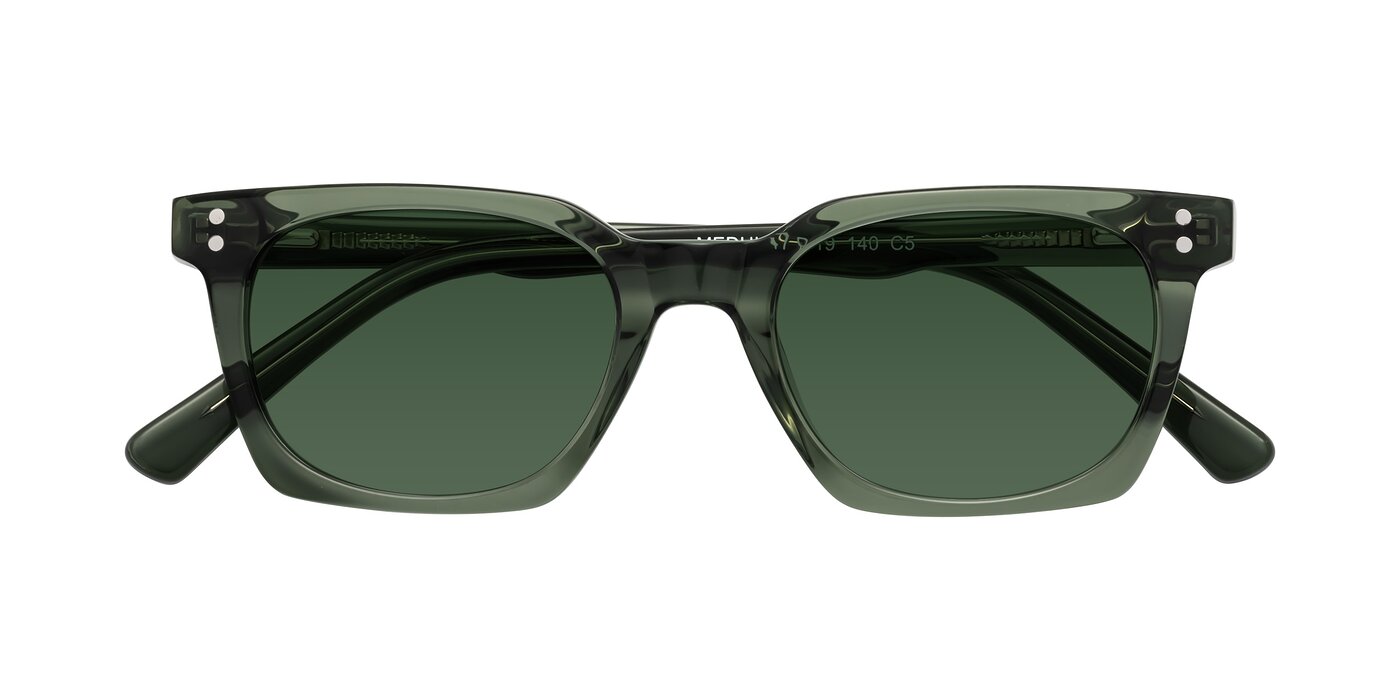 Medhi - Grayish Green Tinted Sunglasses