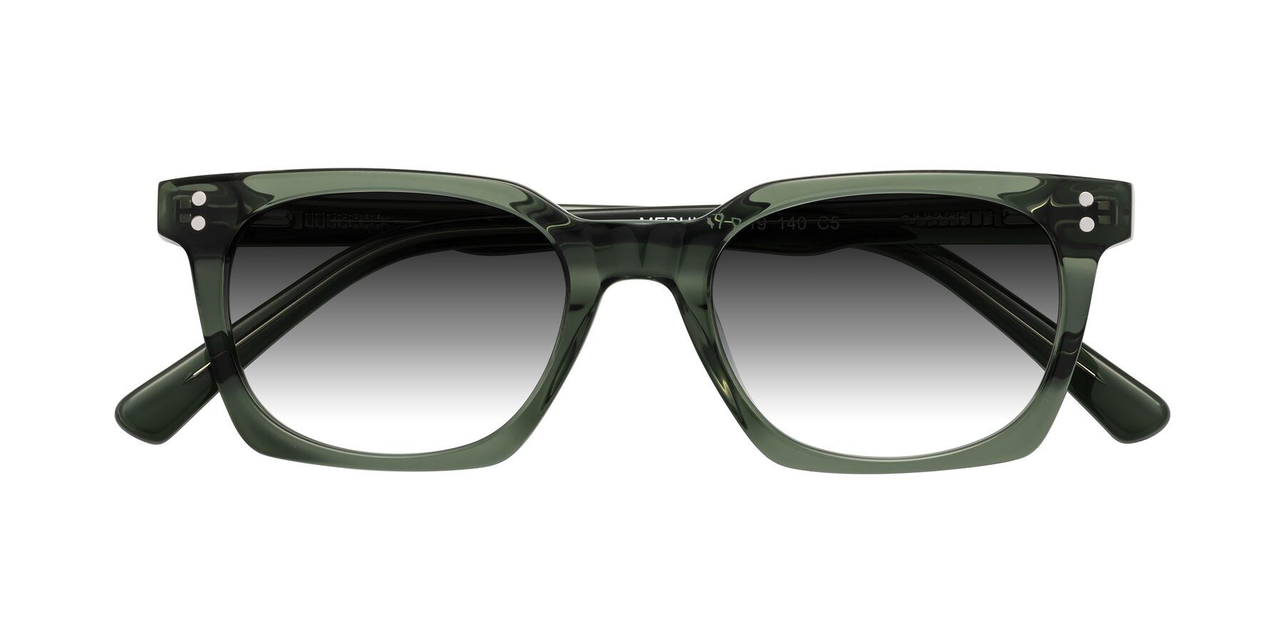 Folded Front of Medhi in Grayish Green with Gray Gradient Lenses