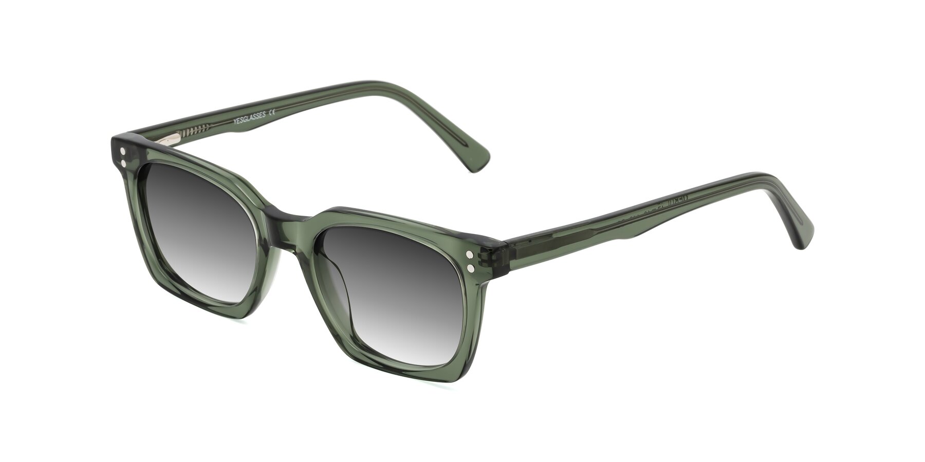 Angle of Medhi in Grayish Green with Gray Gradient Lenses