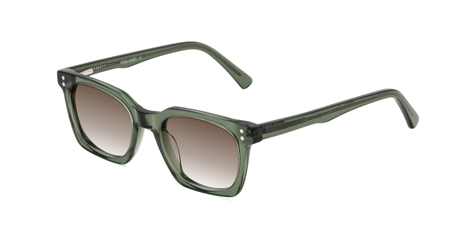 Angle of Medhi in Grayish Green with Brown Gradient Lenses